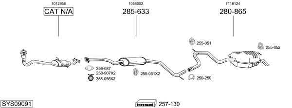 Sistema de gases de escape Ford MONDEO I