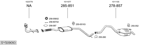 Sistema de gases de escape Ford MONDEO I Turnier