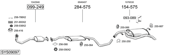 Sistema de gases de escape Ford ESCORT V