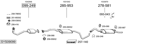 Sistema de gases de escape Ford ESCORT VI