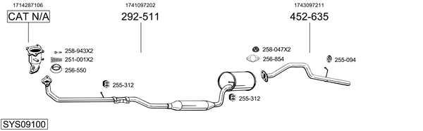 Sistema de gases de escape Daihatsu SIRION