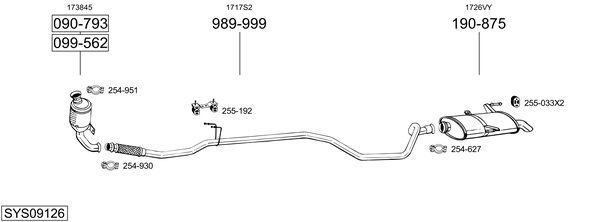 Sistema de gases de escape Peugeot 206 SW
