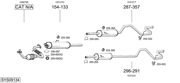 Sistema de gases de escape Ford TRANSIT Bus