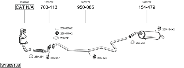 Sistema de gases de escape Ford FIESTA VI