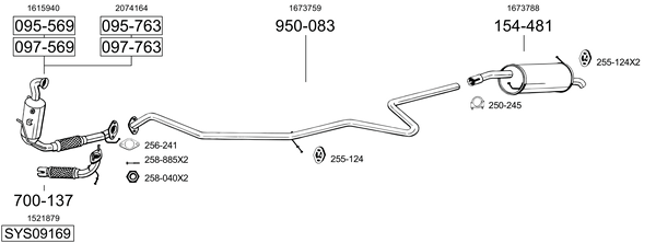 Sistema de gases de escape Ford FIESTA VI
