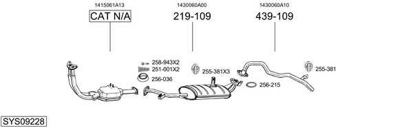 Sistema de gases de escape Suzuki VITARA