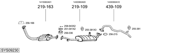 Sistema de gases de escape Suzuki VITARA