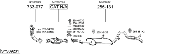 Sistema de gases de escape Suzuki VITARA