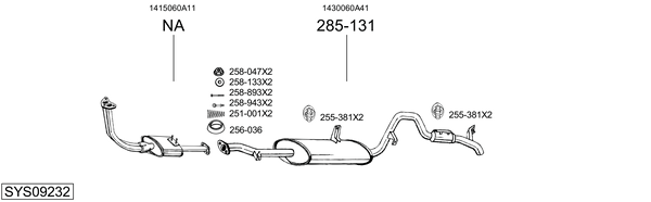 Sistema de gases de escape Suzuki VITARA