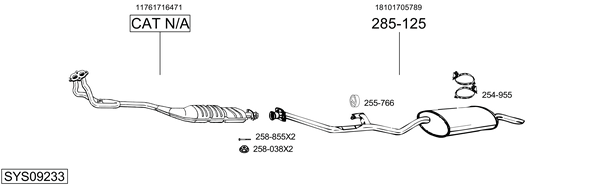 Sistema de gases de escape Bmw 3