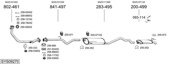 Sistema de gases de escape Renault ESPACE II