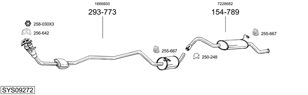 Sistema de gases de escape BOSAL SYS09272