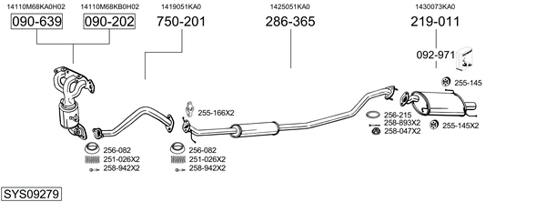 Sistema de gases de escape Suzuki SPLASH