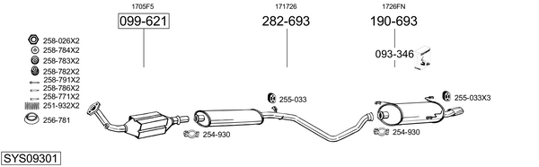 Sistema de gases de escape Peugeot 306 Hatchback