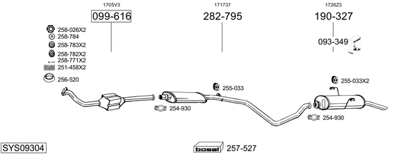 Sistema de gases de escape Peugeot 306 Break