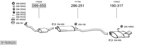 Sistema de gases de escape Peugeot 406 Coupe