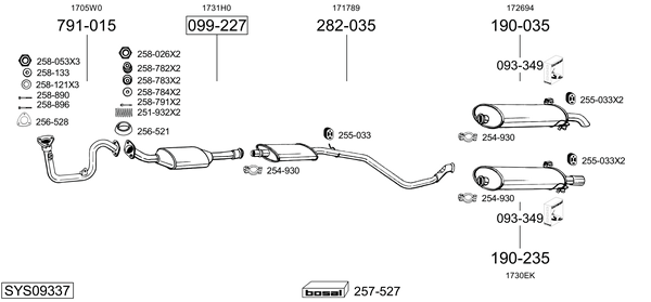 Sistema de gases de escape Peugeot 306 Hatchback