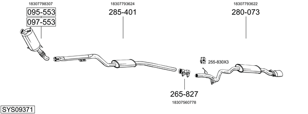 Sistema de gases de escape Bmw 3