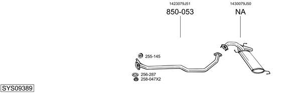 Sistema de gases de escape Suzuki SX4