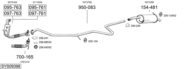 Sistema de gases de escape Ford FIESTA VI