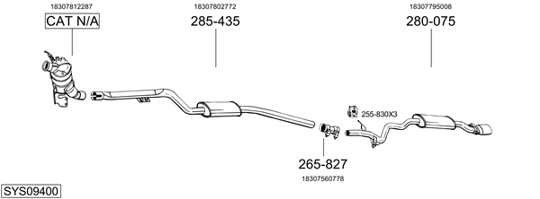 Sistema de gases de escape Bmw 3