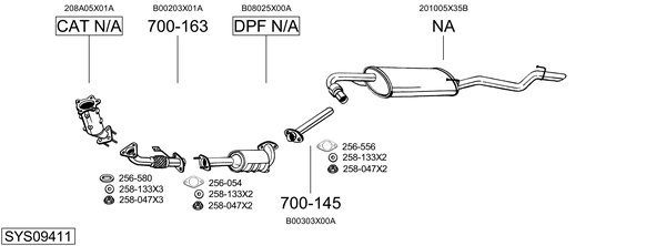 Sistema de gases de escape Nissan NAVARA NP300
