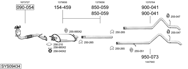Sistema de gases de escape Ford TRANSIT Van