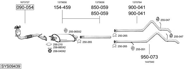 Sistema de gases de escape Ford TRANSIT Van