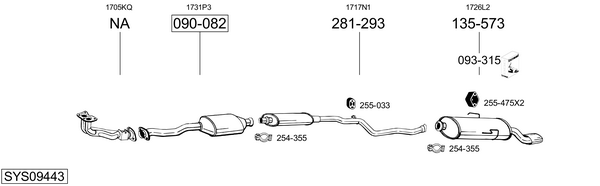 Sistema de gases de escape Citroën SAXO