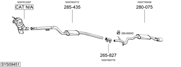 Sistema de gases de escape Bmw 3