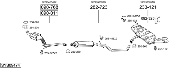 Sistema de gases de escape Audi A3 · Audi A3 Sportback