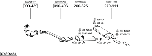 Sistema de gases de escape Renault MASTER II Bus