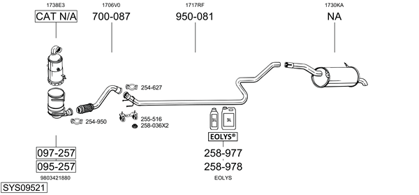 Sistema de gases de escape Citroën C4 PICASSO I MPV