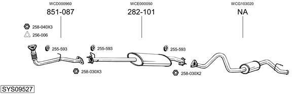 Sistema de gases de escape Land Rover DEFENDER Cabrio · Land Rover DEFENDER Pick Up
