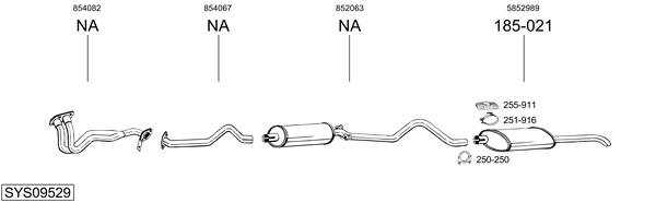 Sistema de gases de escape Opel KADETT E