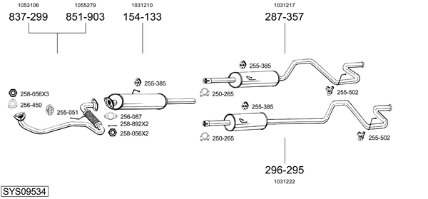 Sistema de gases de escape Ford TRANSIT Van