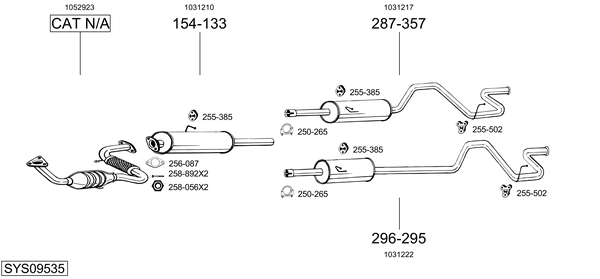 Sistema de gases de escape Ford TRANSIT Van