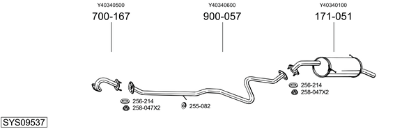 Sistema de gases de escape Mazda 2