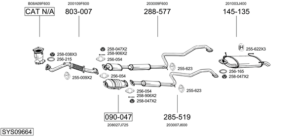 Sistema de gases de escape Nissan PRIMERA