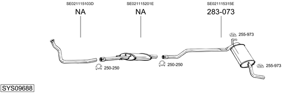 Sistema de gases de escape Seat IBIZA I