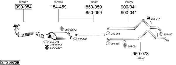 Sistema de gases de escape Ford TRANSIT Bus