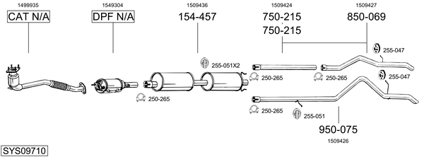 Sistema de gases de escape Ford TRANSIT Bus