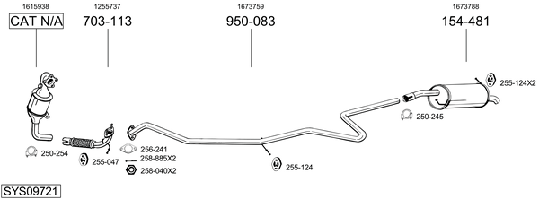 Sistema de gases de escape Ford FIESTA VI