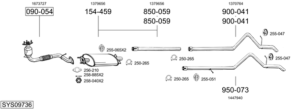 Sistema de gases de escape Ford TRANSIT Van