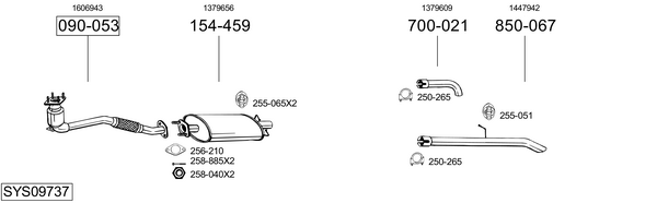 Sistema de gases de escape Ford TRANSIT Platform/Chassis
