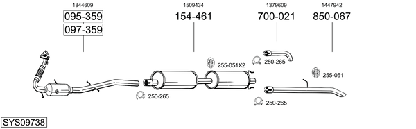 Sistema de gases de escape Ford TRANSIT Platform/Chassis