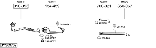 Sistema de gases de escape Ford TRANSIT Platform/Chassis