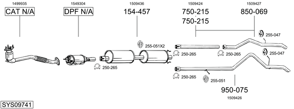 Sistema de gases de escape Ford TRANSIT Bus