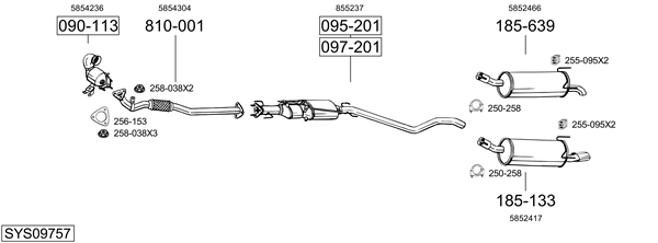 Sistema de gases de escape Opel ASTRA H GTC