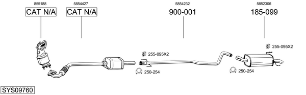 Sistema de gases de escape Opel ASTRA H GTC